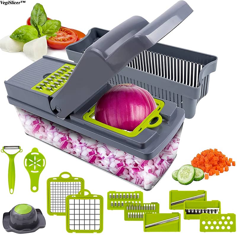 VegiSlicer™- Schneiden Sie Ihre Obst-und Gemüse schnell und mühelos!