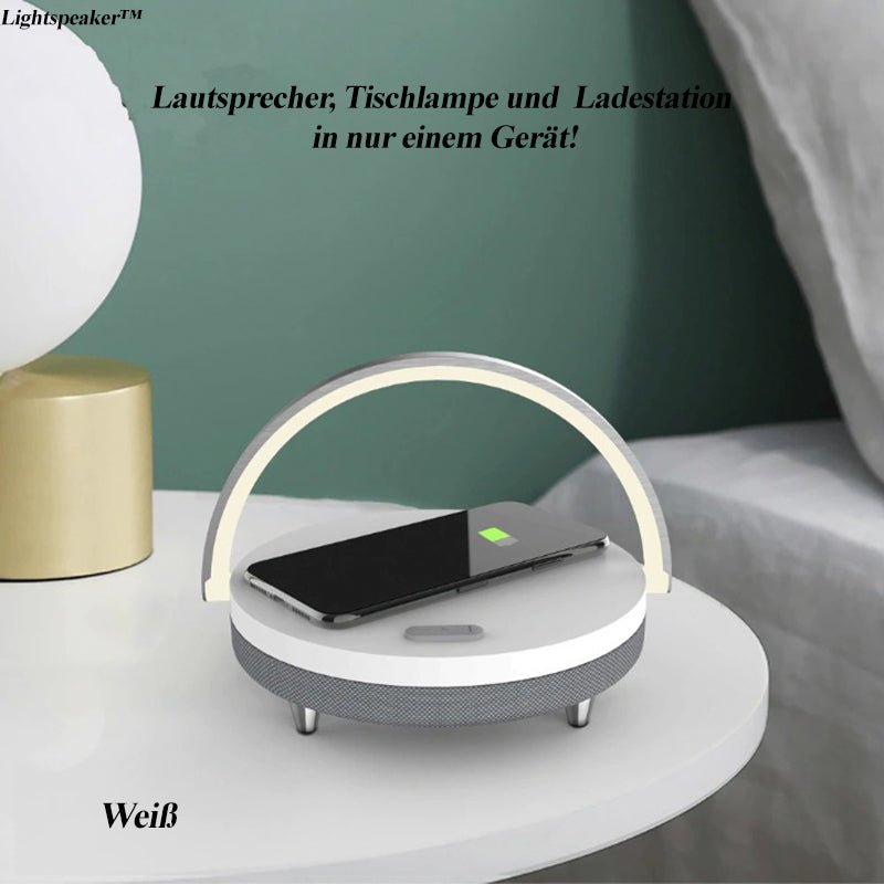Lightspeaker™- Lautsprecher, Tischlampe und  Ladestation in nur einem Gerät!